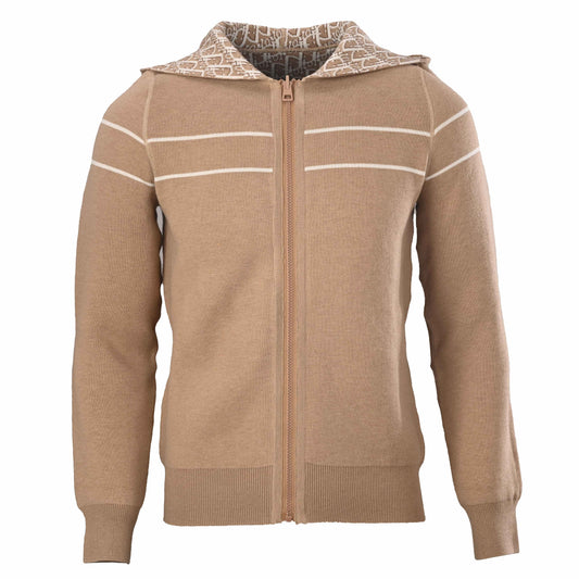 Christian Dior Monogram Jacquard Reversible Cashmere Knit Jacket for Statement Casual Layering