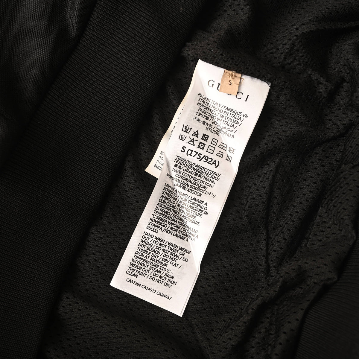 Gucci Unisex GG Embroidered Half-Zip Track Top in Black