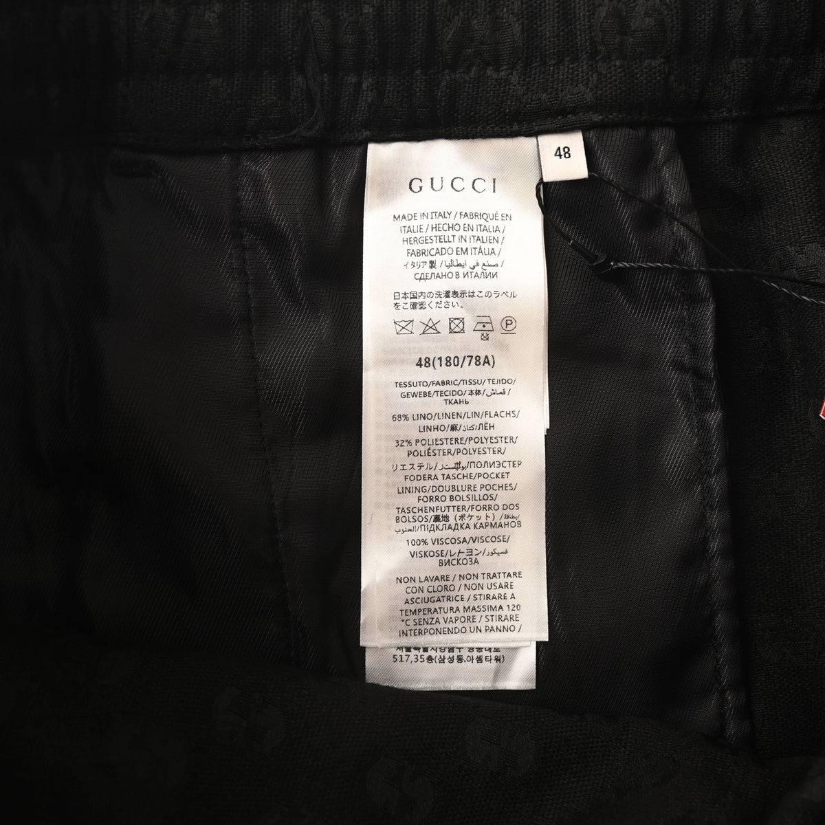 Gucci Black Tonal GG Jacquard Elastic-Waist Shorts