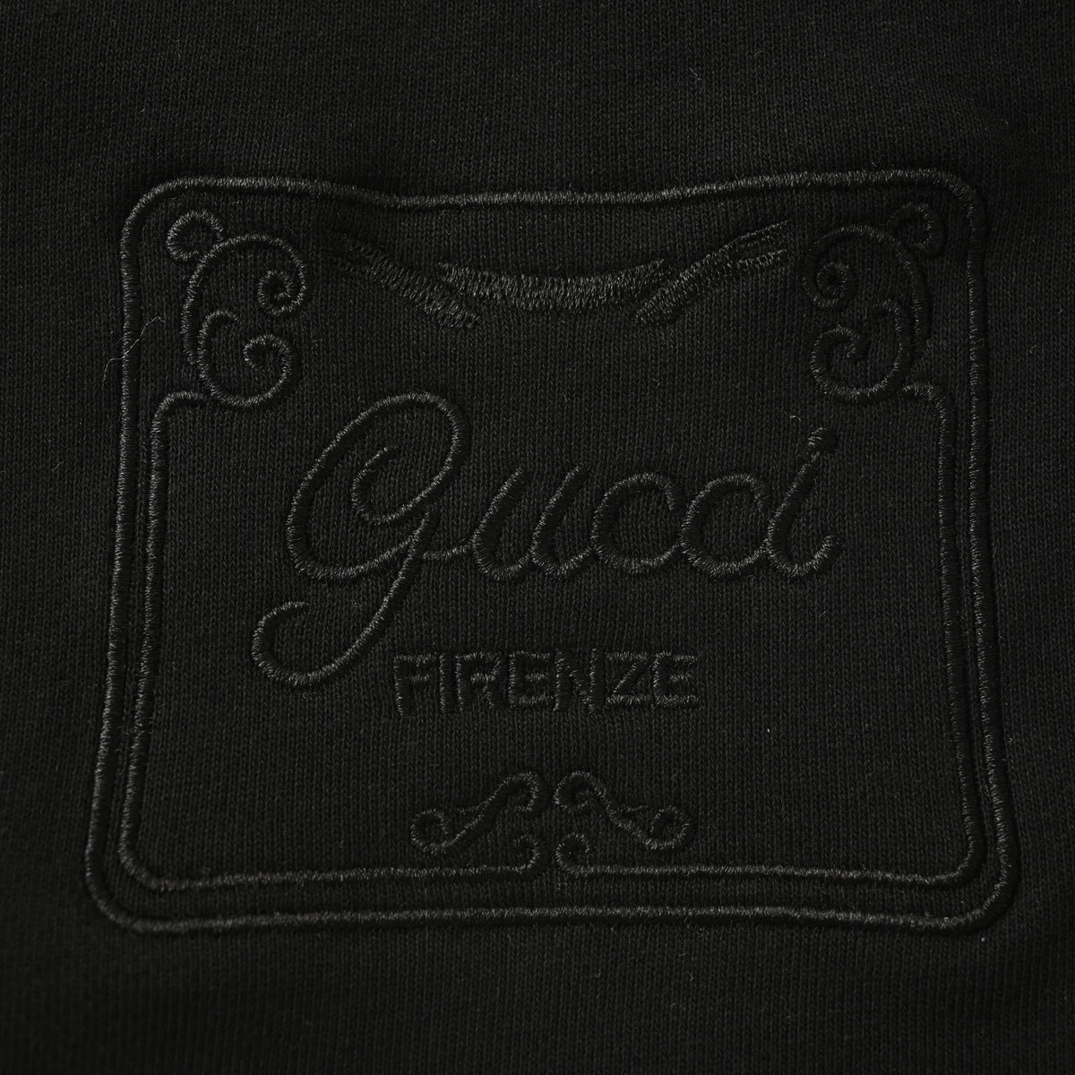 Gucci Black Embroidered Logo Patch Drawstring Shorts