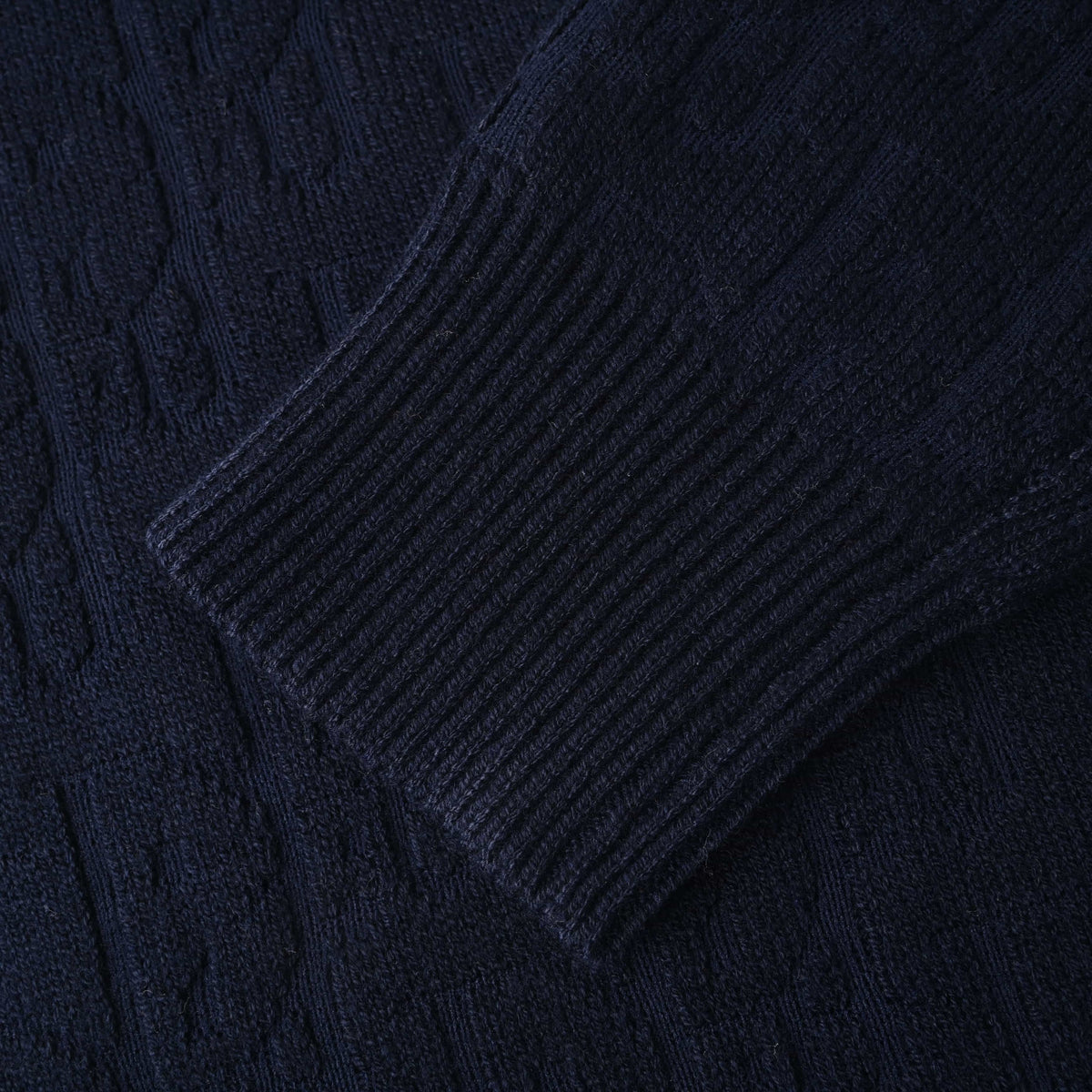 Christian Dior Raised Jacquard Crewneck Sweater with All-Over Pattern and Textured Knit Design