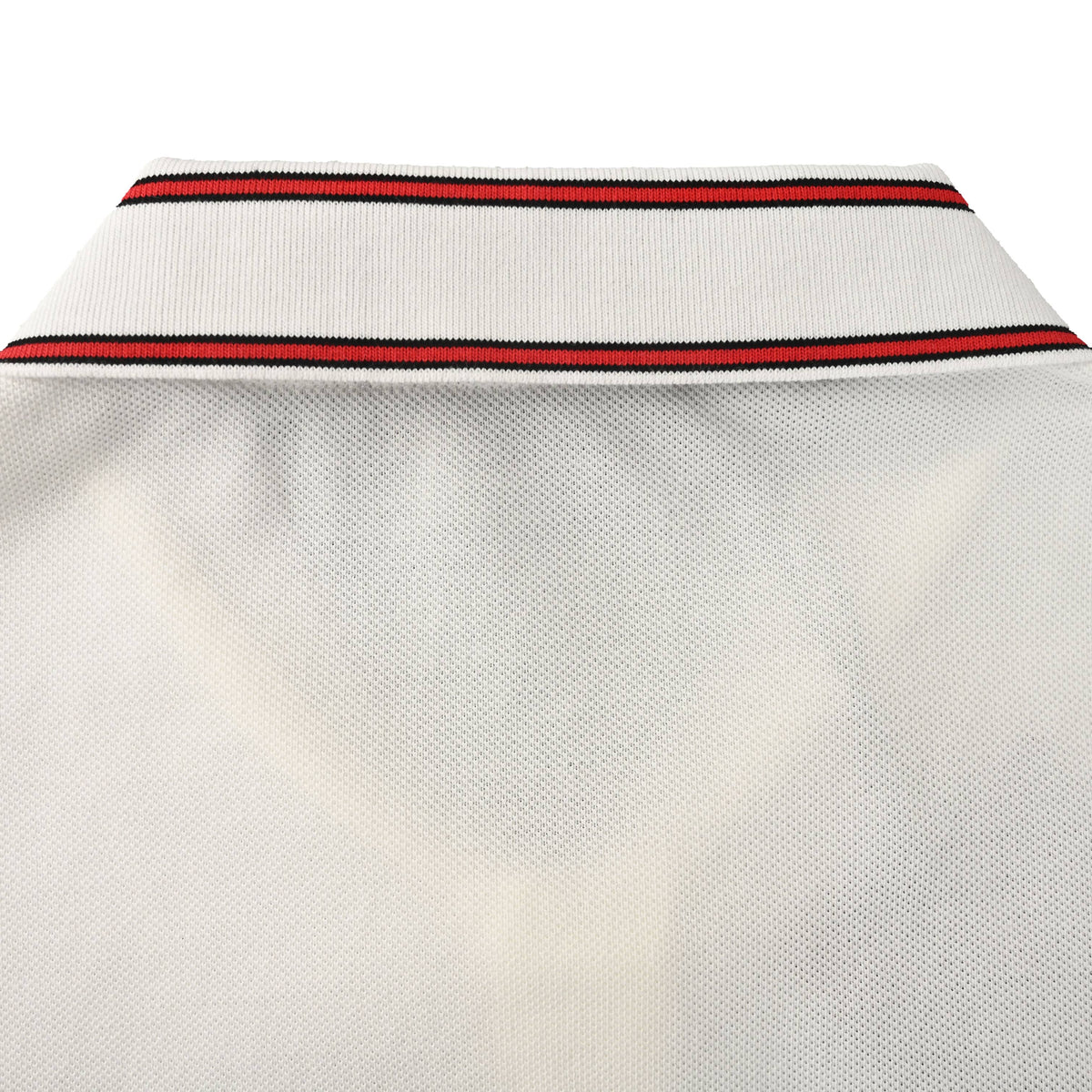 Gucci White Cotton Piqué Logo Collar Polo Shirt