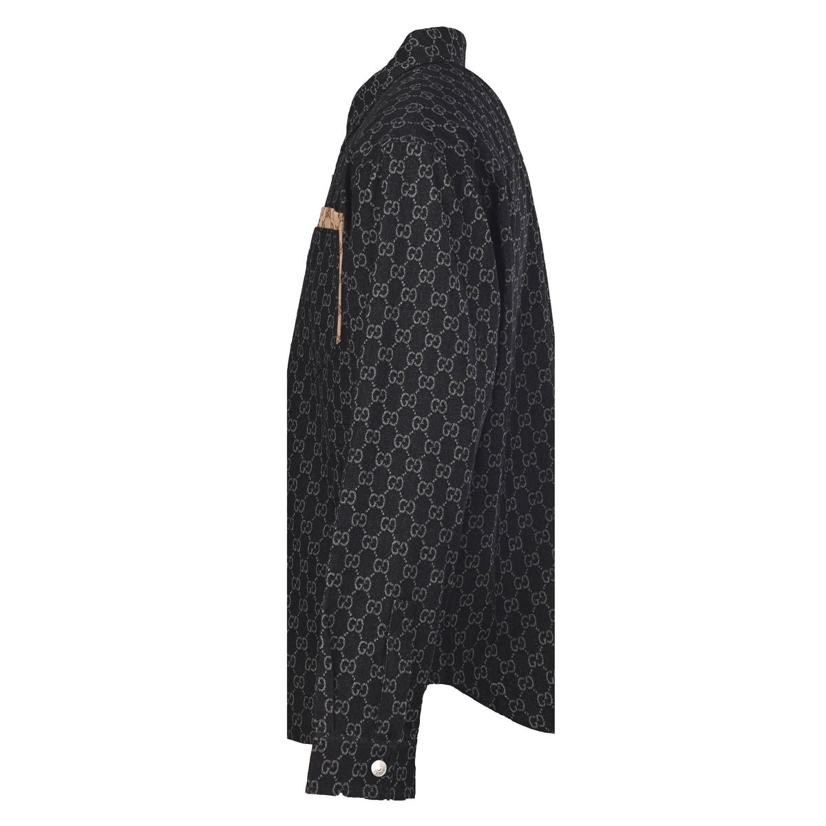 Gucci Jacquard Shirt Jacket with Contrast Pockets