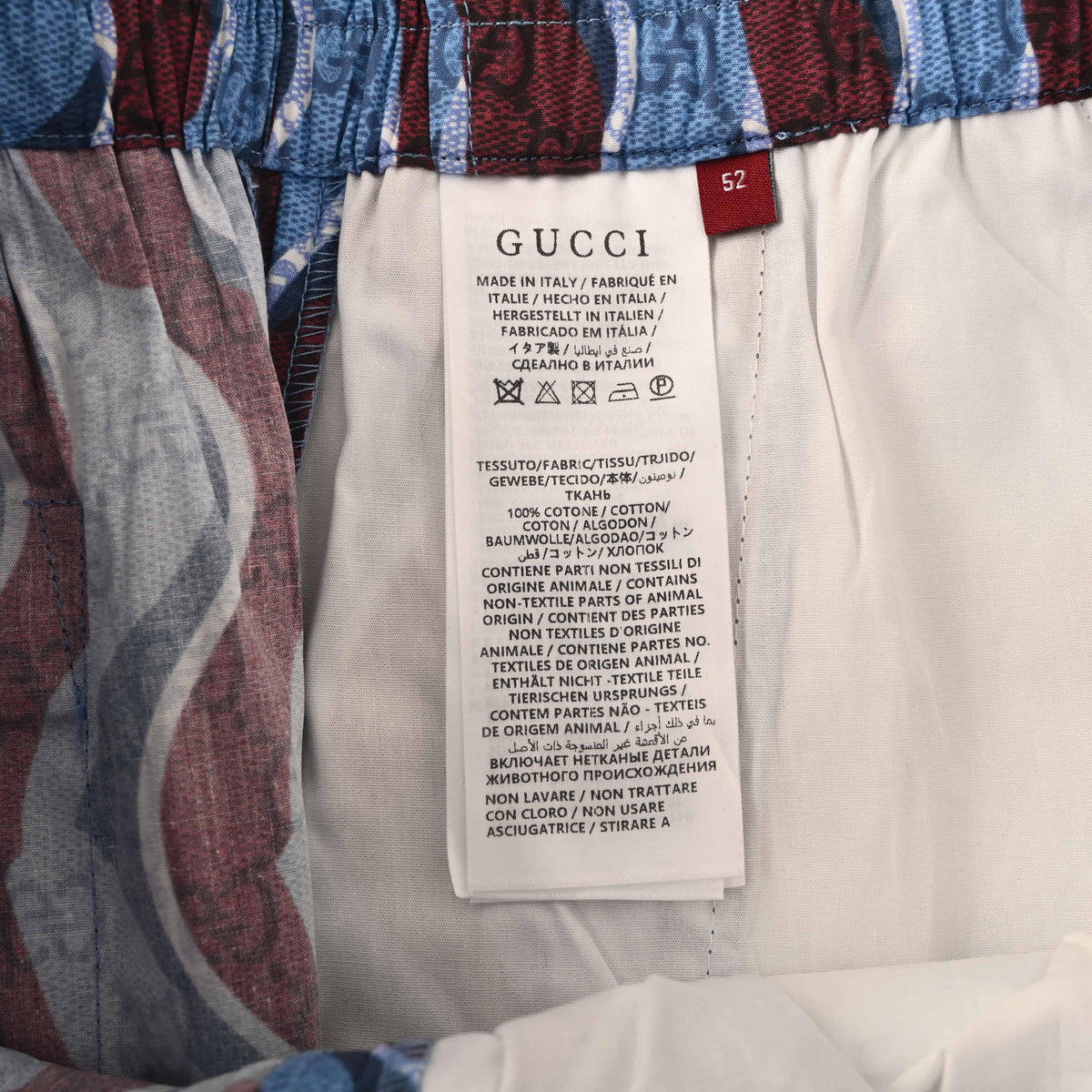 Gucci Blue GG Wave Stripe Elastic-Waist Shorts