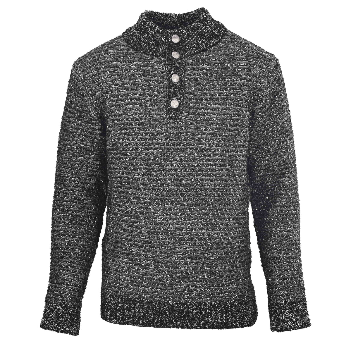 Christian Dior All-Over Sequin Wool Blend Tweed Knit Sweater, Textured Statement Knitwear