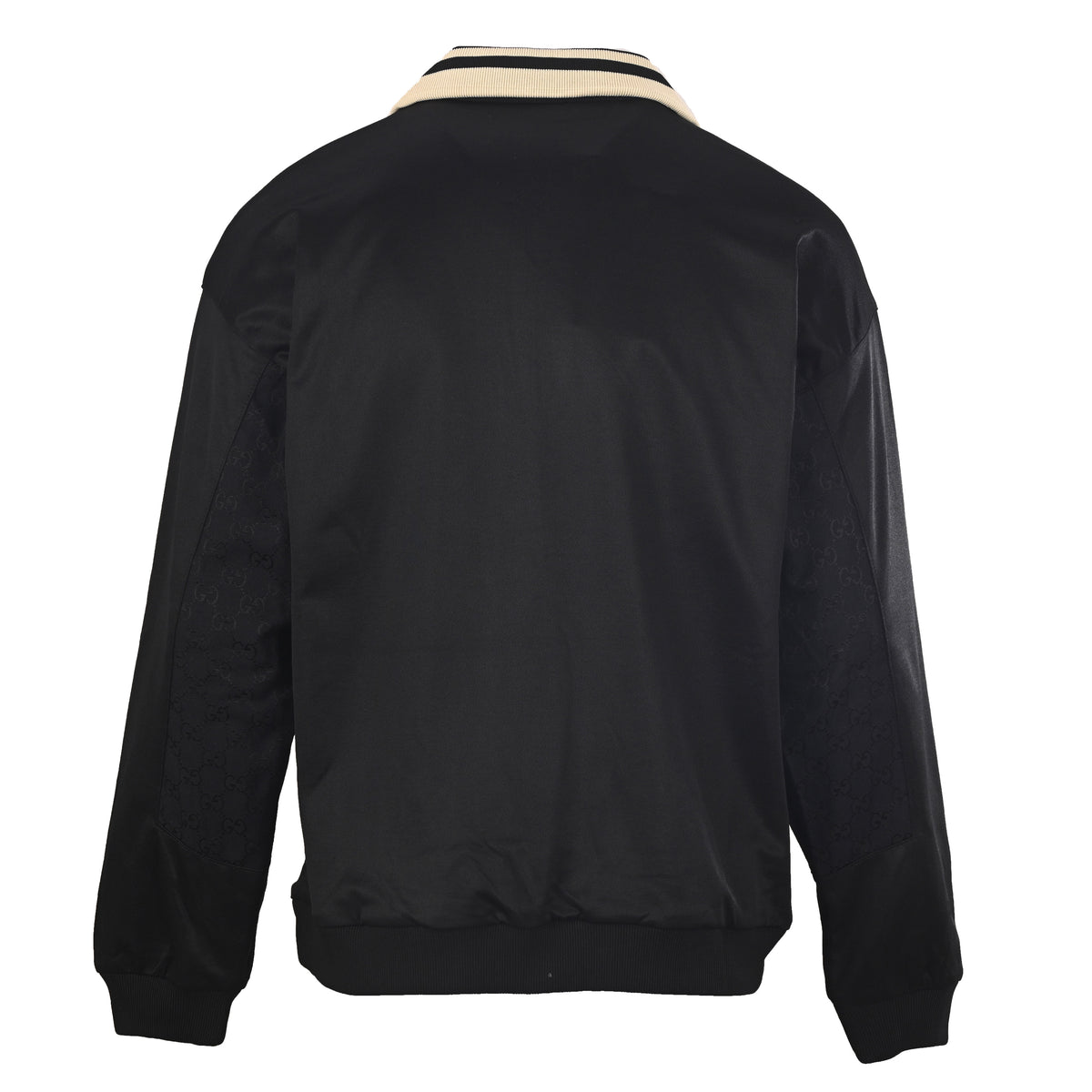 Gucci Unisex GG Embroidered Half-Zip Track Top in Black