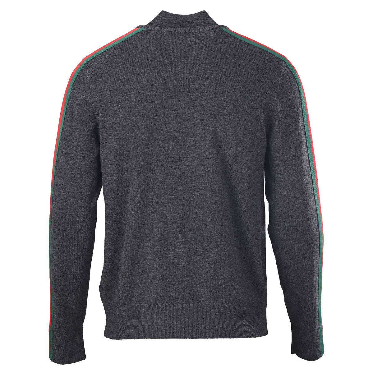 Gucci Wool Stand-Collar Jacket with Red and Green Web Trim
