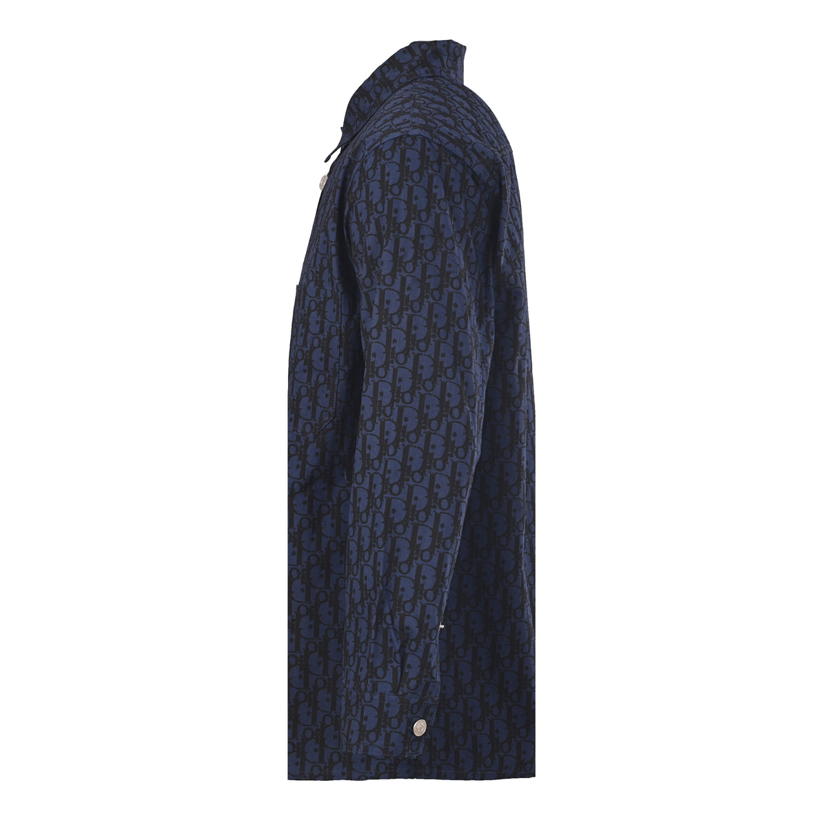 Christian Dior Monogram Denim Overshirt, All-Over Pattern Jean Shirt Jacket for Layered Casual Looks