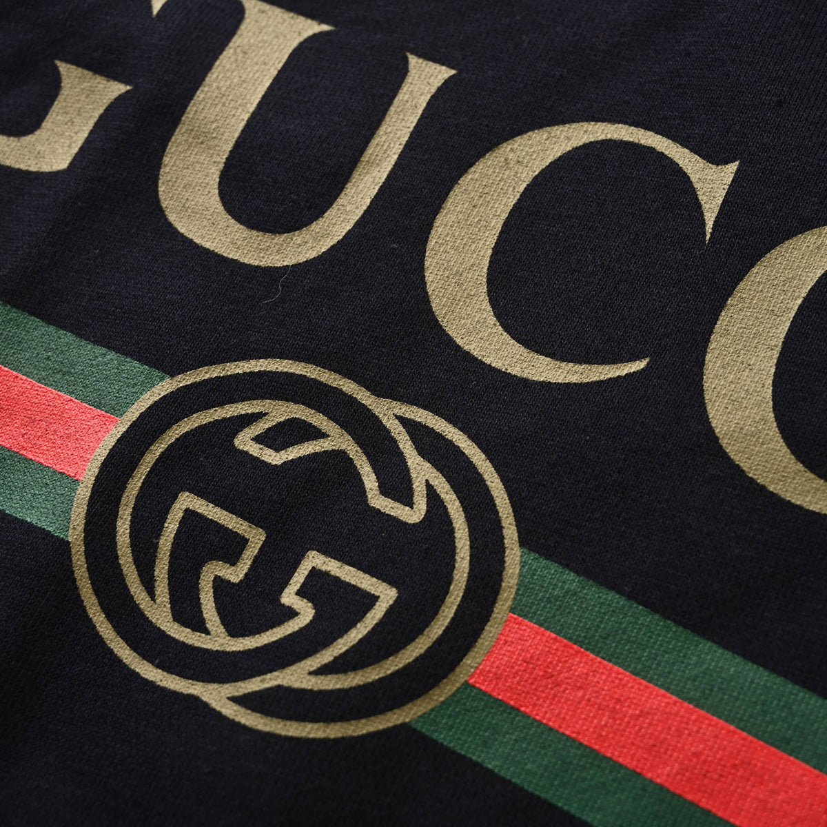 Gucci Navy GG Belt Print Relaxed-Fit Pullover Hoodie