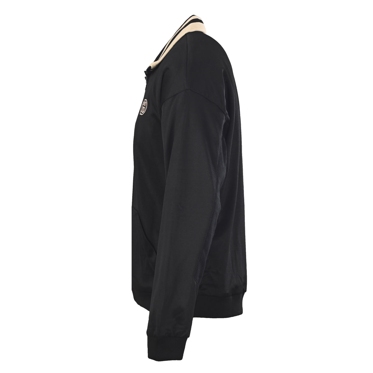 Gucci Unisex GG Embroidered Half-Zip Track Top in Black