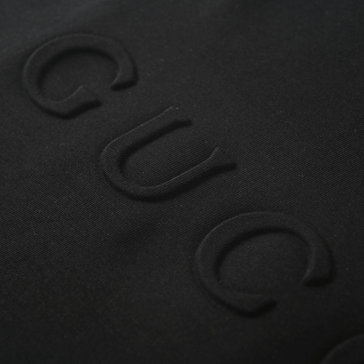 Gucci Black Tonal Embossed Logo Crewneck T-Shirt
