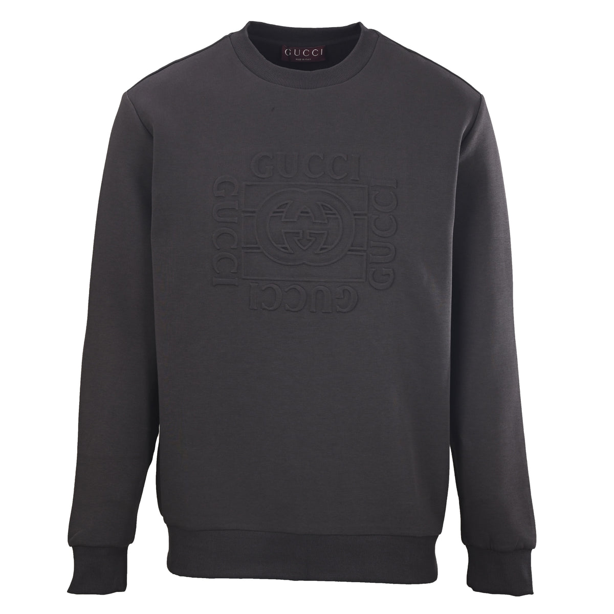 Gucci Interlocking G Embossed Cotton Crewneck Sweatshirt